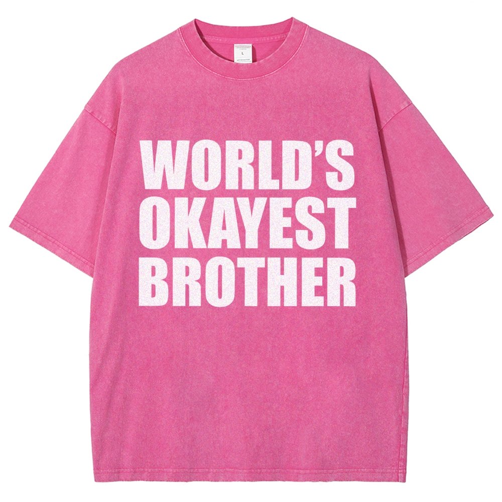 World's Okayest Brother Vintage Distressed T-shirt