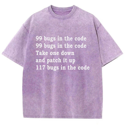 99 Bugs In The Code Vintage Distressed T-shirt