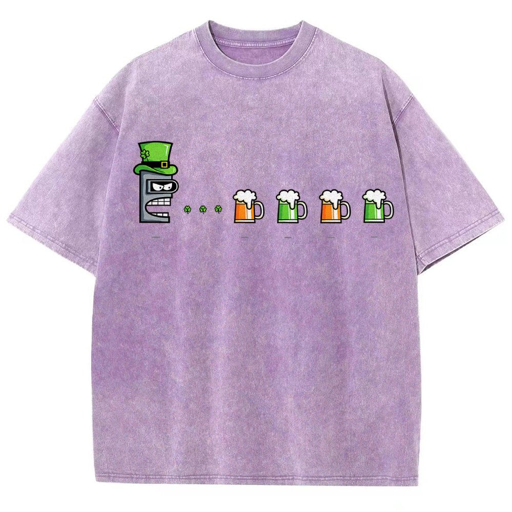 St. Patty’s Robot Vintage Distressed T-shirt