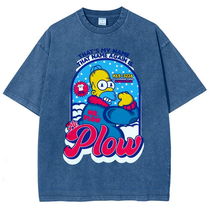 Mr. Snowplow Vintage Distressed T-shirt