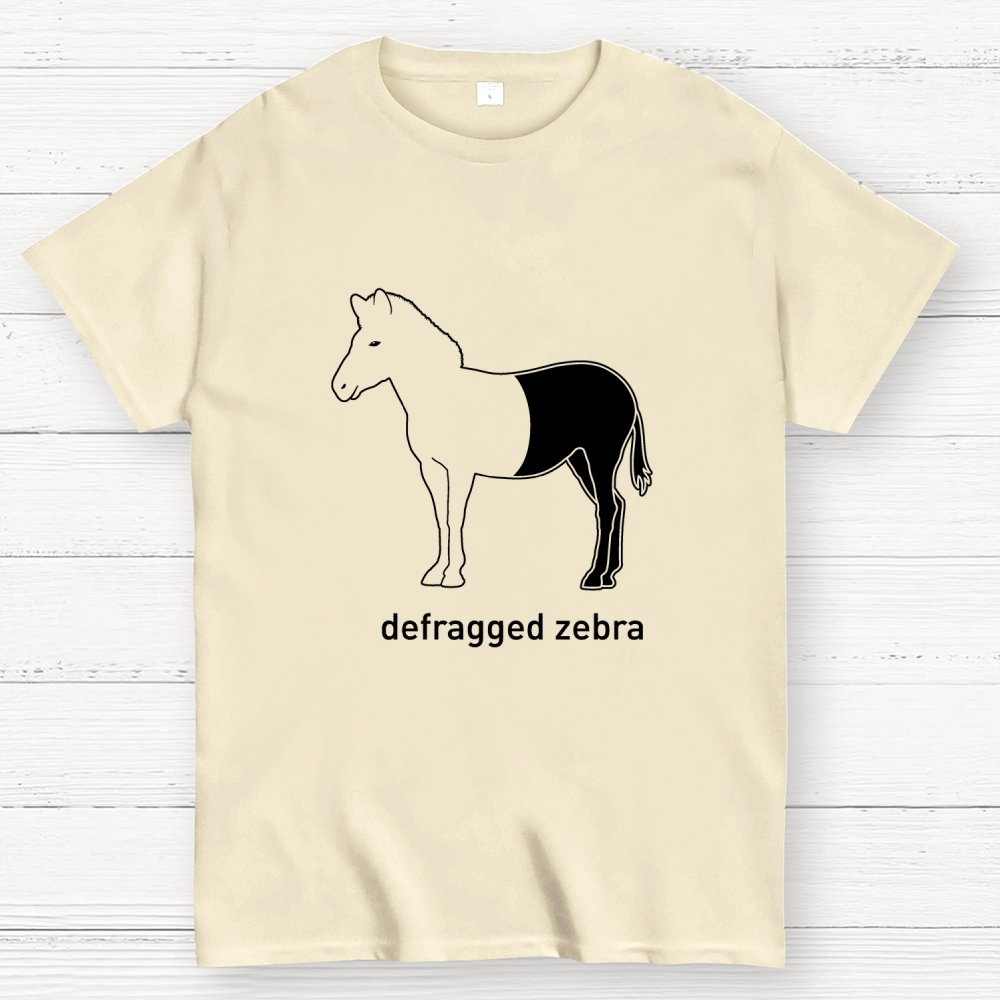 Defragged Zebra IT Geek T-Shirt