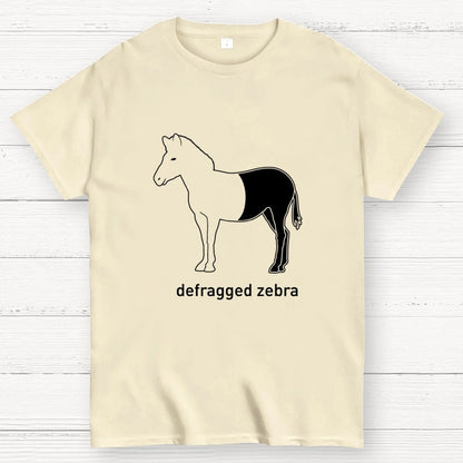 Defragged Zebra IT Geek T-Shirt