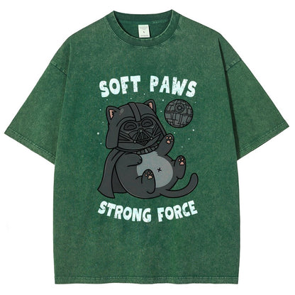 Soft Paws Strong Force Vintage Distressed T-shirt