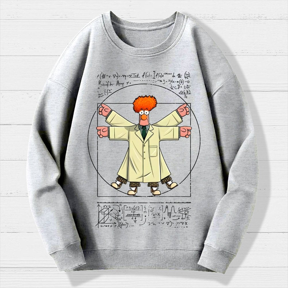 Vitruvian Puppet Geek Cotton Sweatshirt