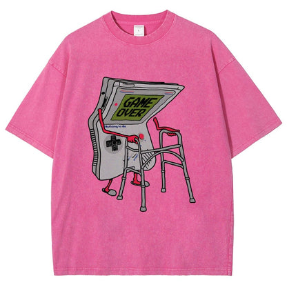 Super Mens Gamer Vintage Distressed T-shirt