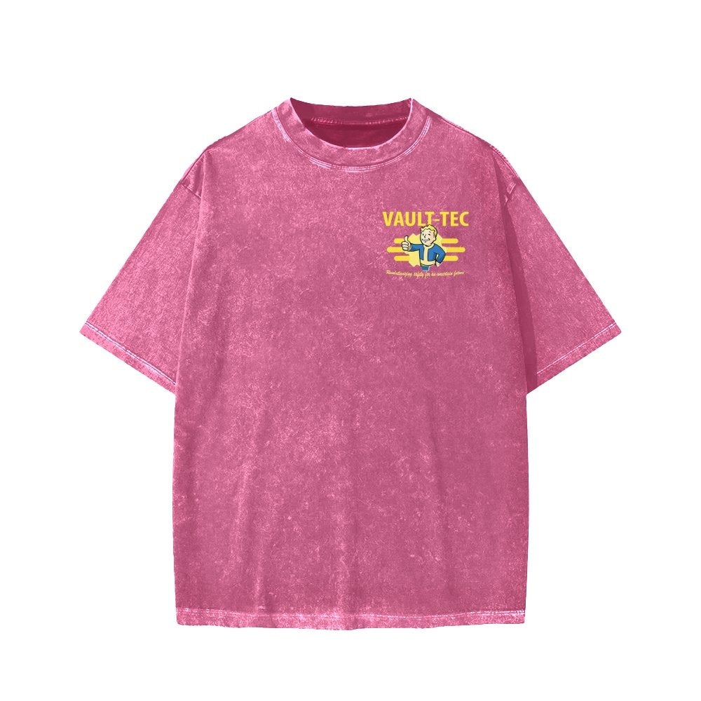 Eternal War Front And Back Printing Washed T-shirt