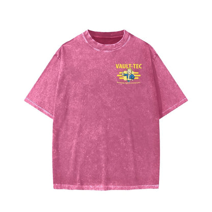 Eternal War Front And Back Printing Washed T-shirt