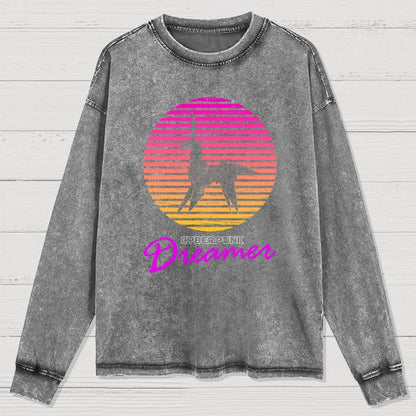 Cyberpunk Dreamer Washed Long Sleeve Tee