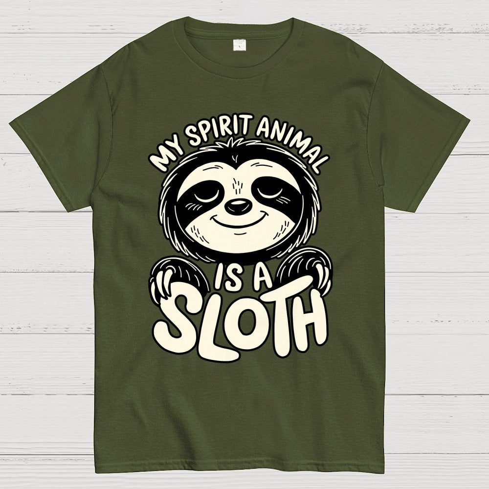 My Spirit Animal is a Sloth Geek T-Shirt