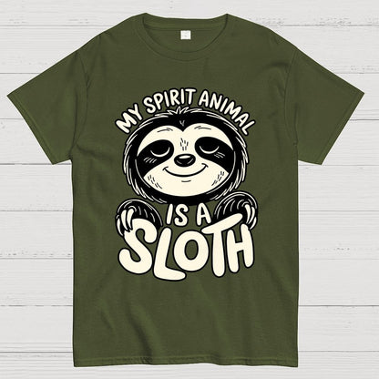 My Spirit Animal is a Sloth Geek T-Shirt