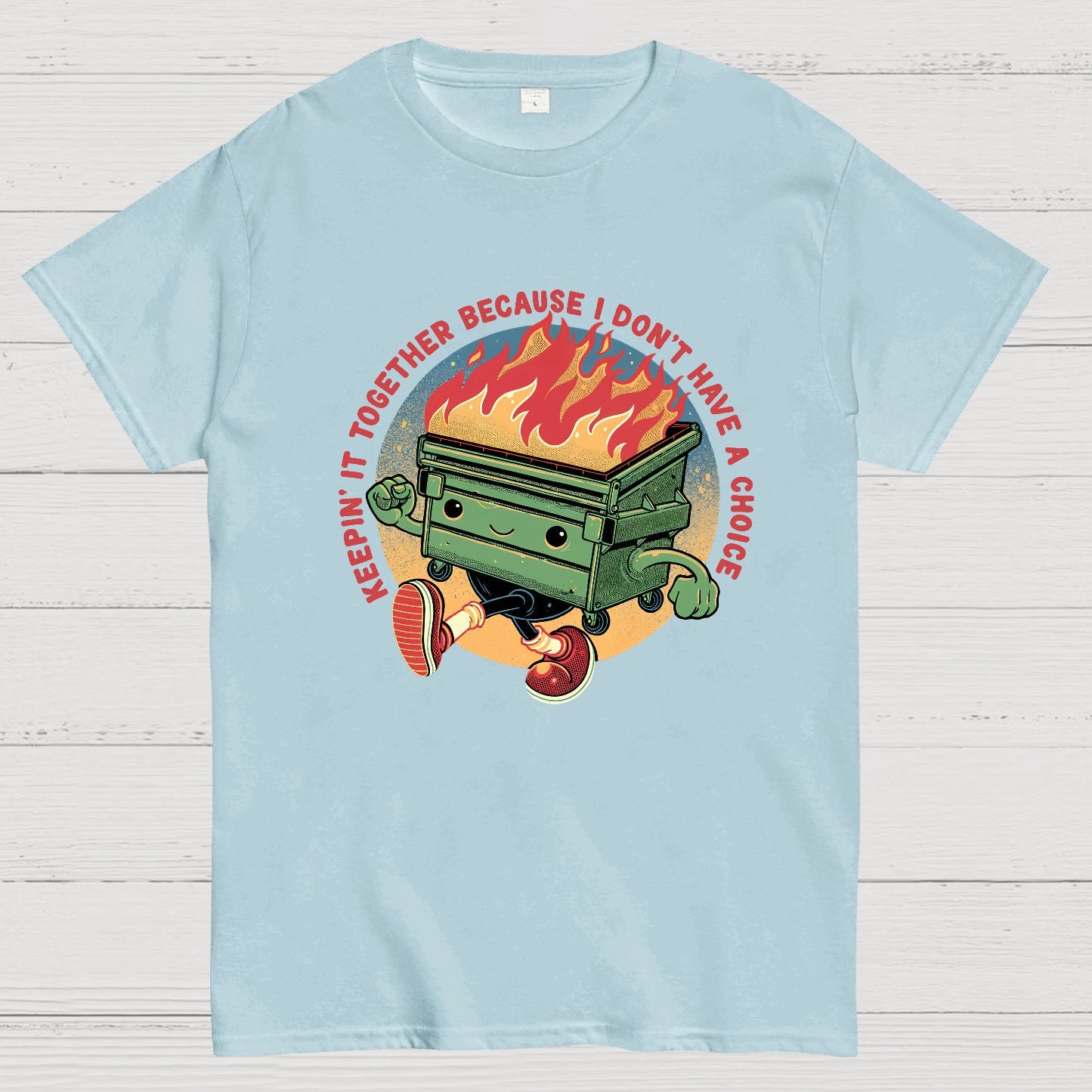 Flaming Dumpster Nerdy T-Shirt