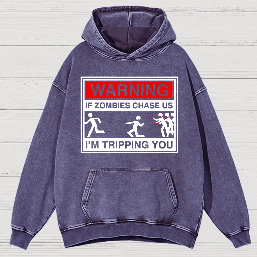 If Zombies Chase Us Vintage Distressed Vintage Distressed Hoodie