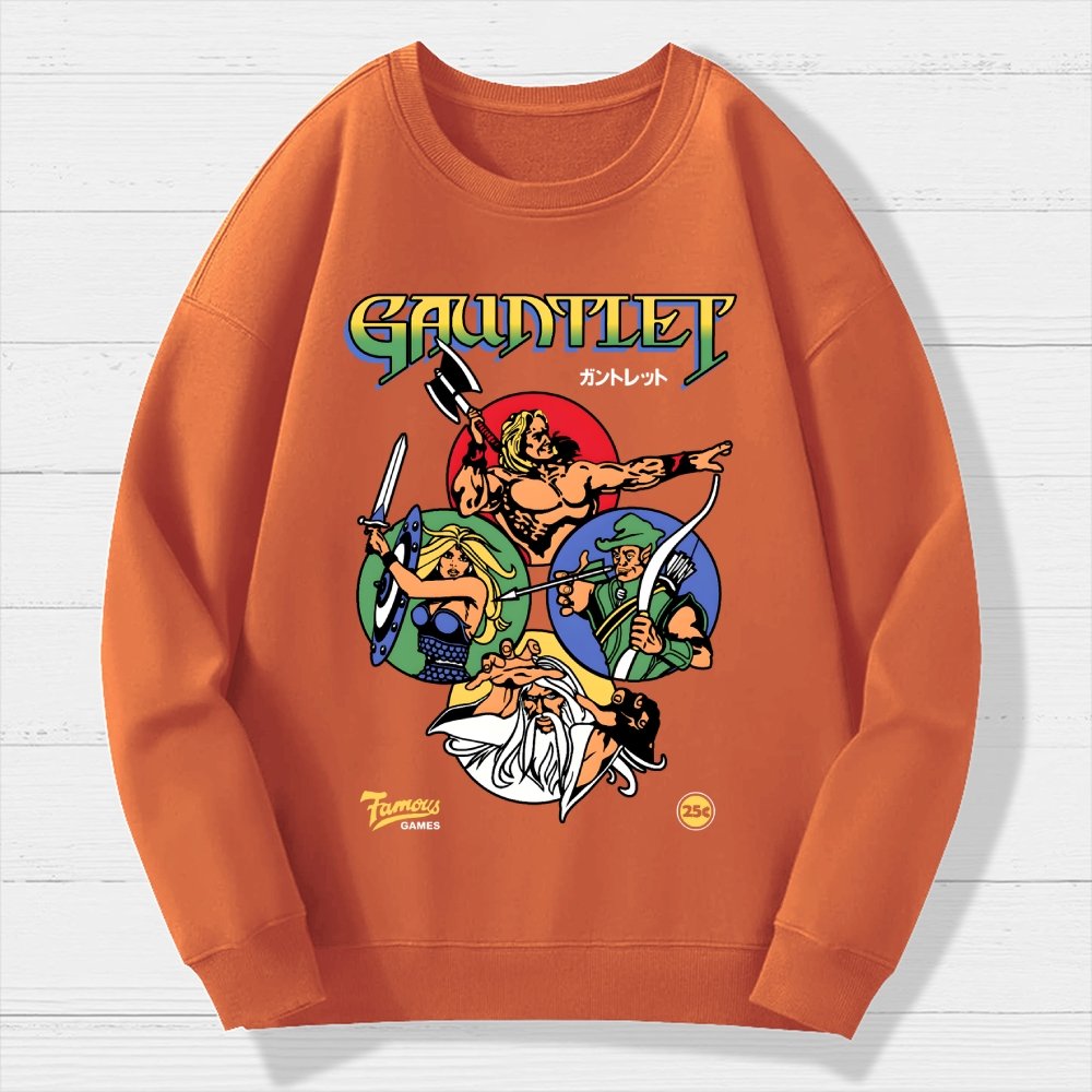 Gauntlet Retro Vintage Arcade Gaming Geek Cotton Sweatshirt