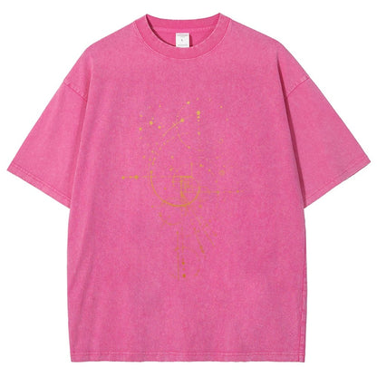 Fibonacci Vintage Distressed T-shirt