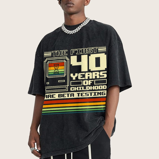The First 40 Years Of Childhood Vintage Distressed T-shirt