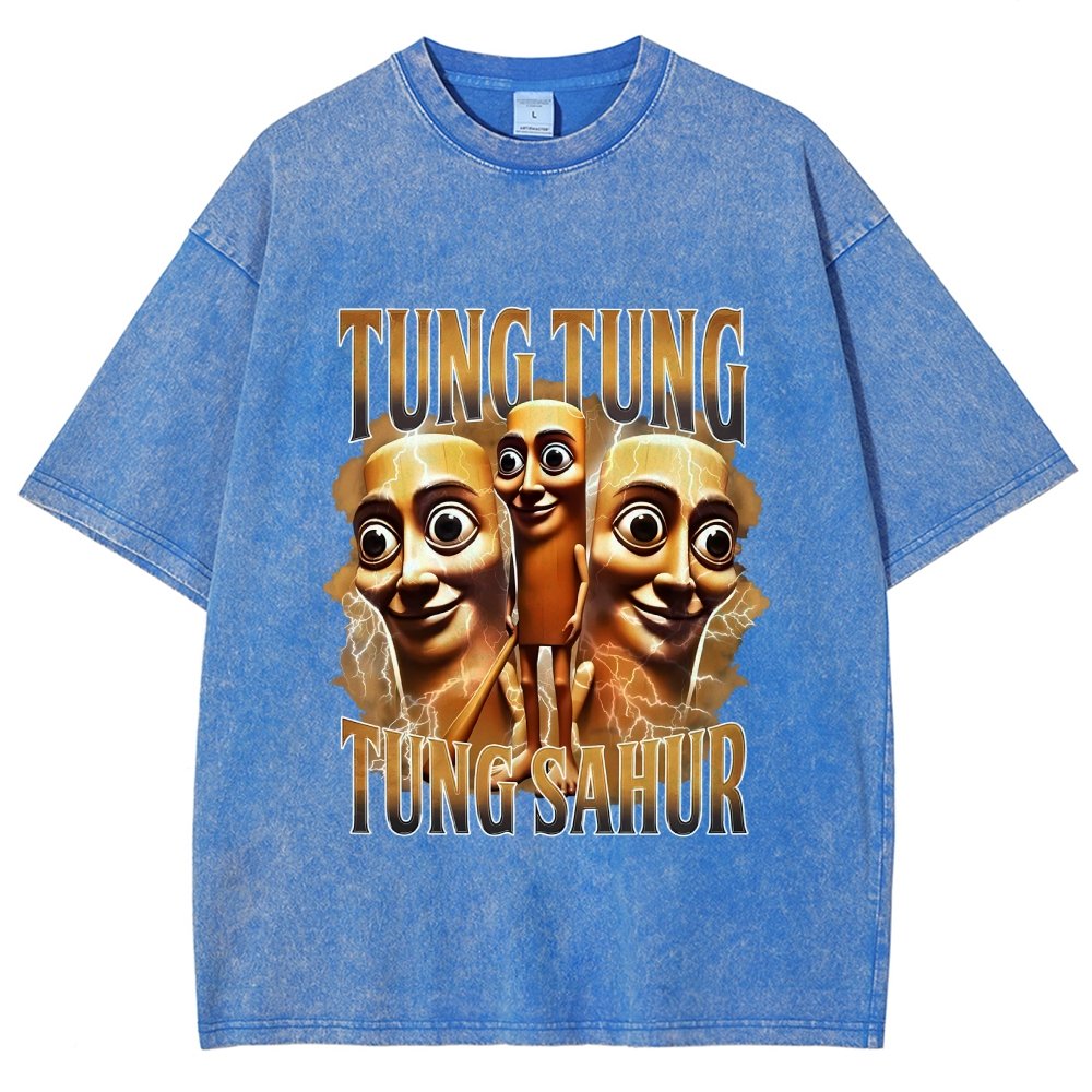 Tung Tung Tung Sahur Funny Vintage Distressed T-shirt