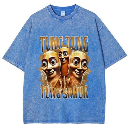 Tung Tung Tung Sahur Funny Vintage Distressed T-shirt