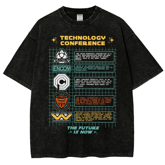 Technology Conference Vintage Distressed T-shirt