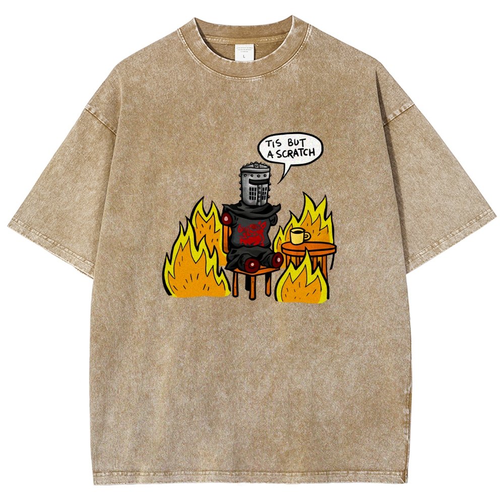 Tis Is Fine Vintage Distressed T-shirt