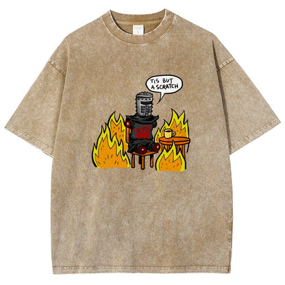 Tis Is Fine Vintage Distressed T-shirt