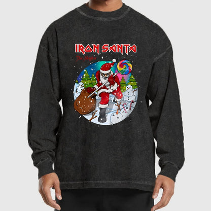 Iron Santa Washed Long Sleeve Tee