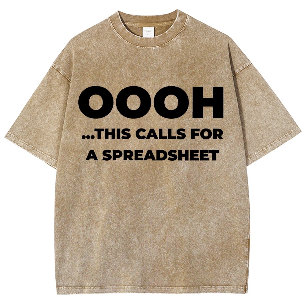 Ohh...This Calls for a Spreadsheet Vintage Distressed T-shirt