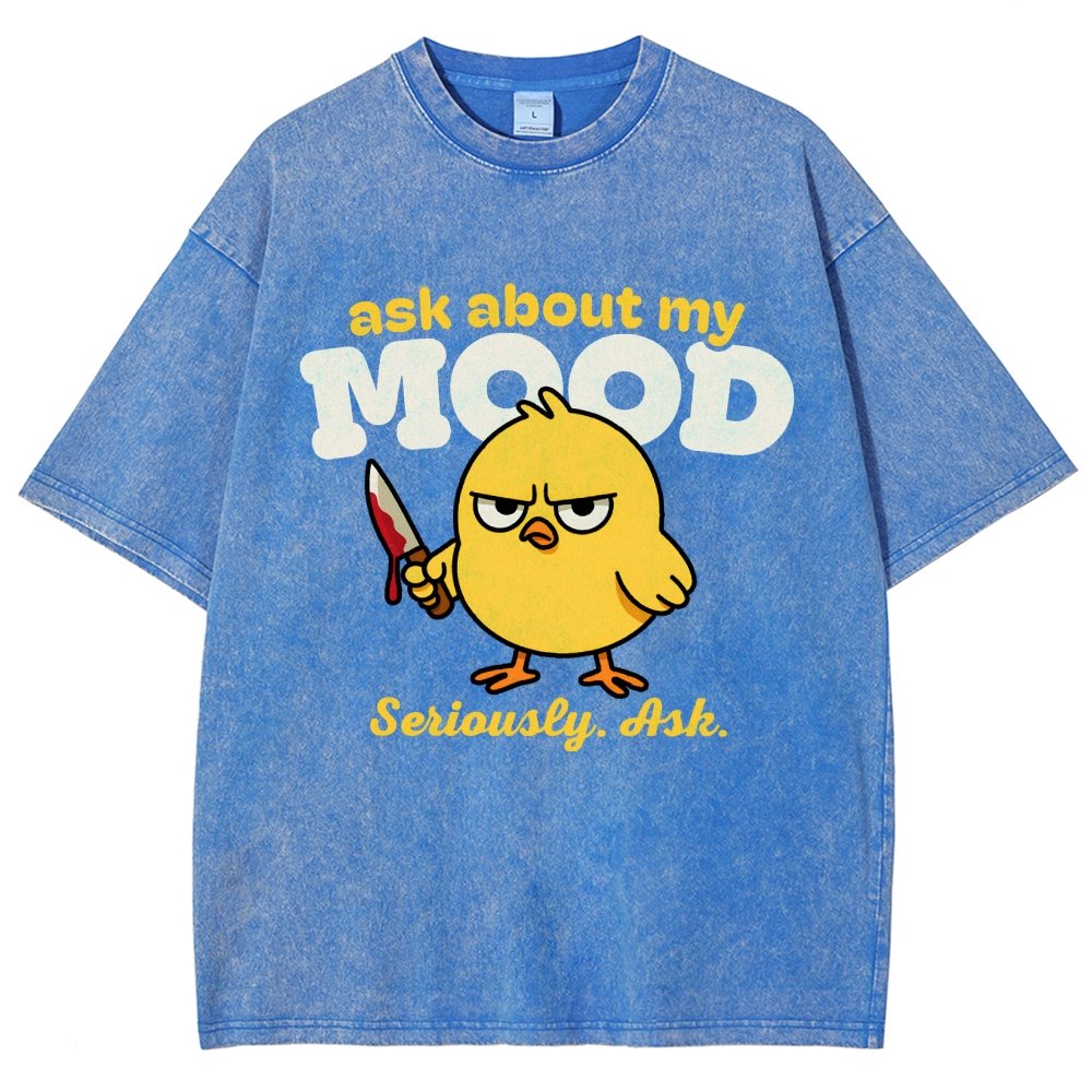 Ask About My Mood Vintage Distressed T-shirt
