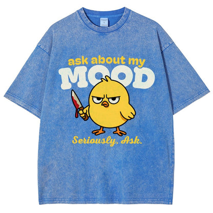 Ask About My Mood Vintage Distressed T-shirt