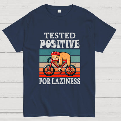 Tested Positive For Laziness Sloth On Bicycle By Sal71 Geeky T-Shirt