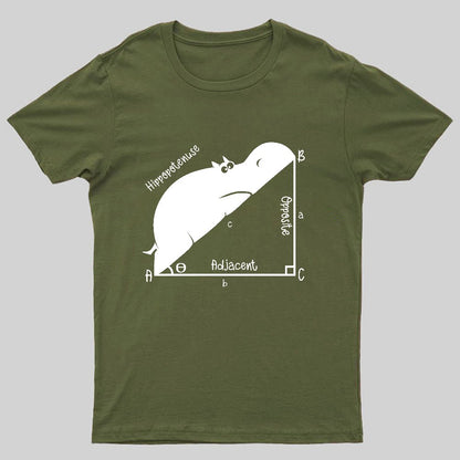 Funny Hippopotenuse Math Geeky T-Shirt