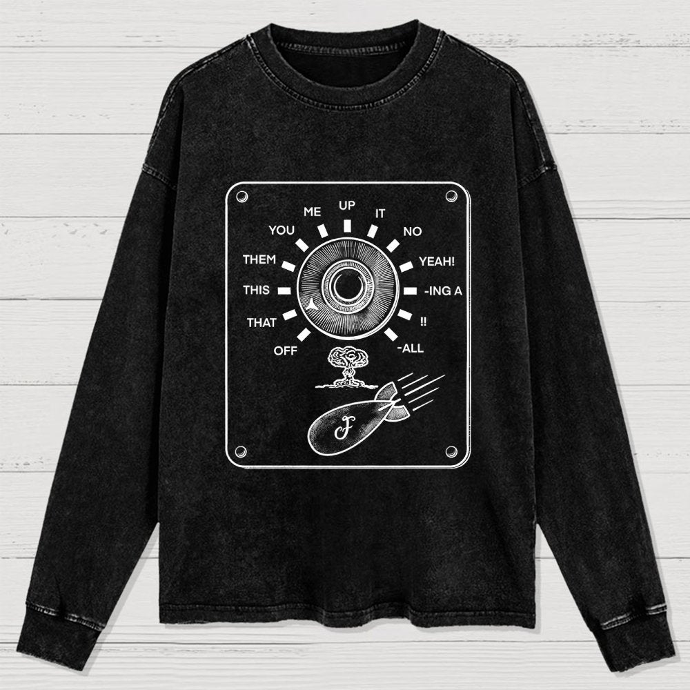 F-bomb Selector Remix Washed Long Sleeve Tee