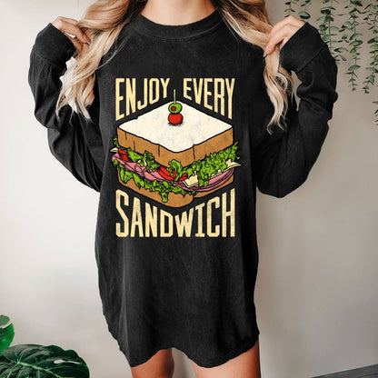 Enjoy Every Sandwich Washed Long Sleeve Tee