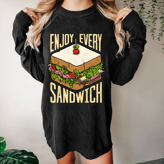 Enjoy Every Sandwich Washed Long Sleeve Tee