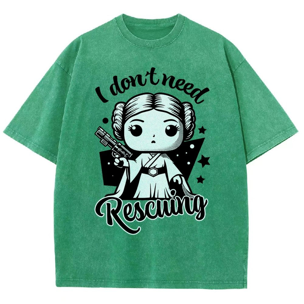 I Don't Need Rescuing Vintage Distressed T-shirt
