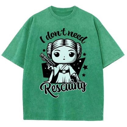 I Don't Need Rescuing Vintage Distressed T-shirt