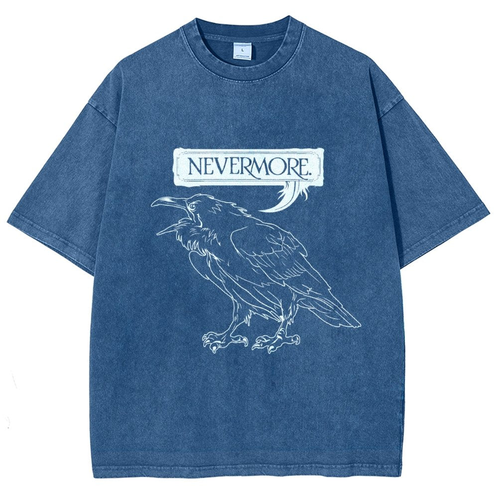 Nevermore Raven Vintage Distressed T-shirt