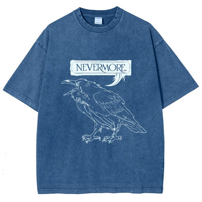 Nevermore Raven Vintage Distressed T-shirt