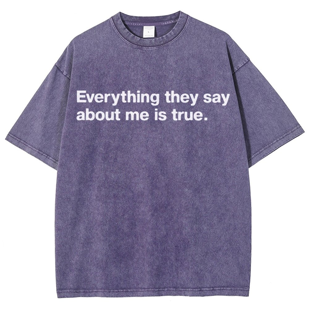 Everything They Say About Me Is True Vintage Distressed T-shirt