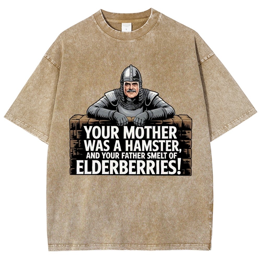 Your Mother Was A Hamster And Your Father Smelt Of Elderberries Vintage Distressed T-shirt