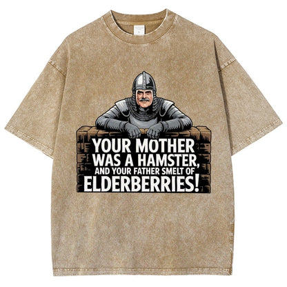 Your Mother Was A Hamster And Your Father Smelt Of Elderberries Vintage Distressed T-shirt