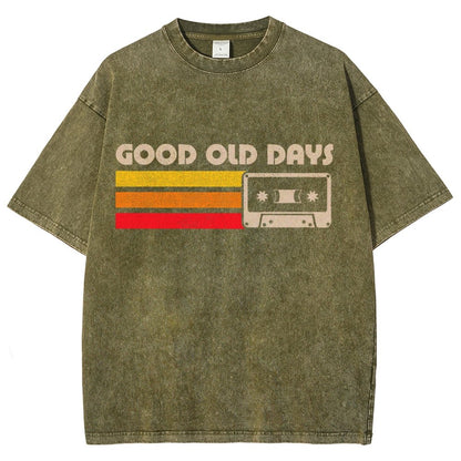 Old Days Vintage Mixtape Vintage Distressed T-shirt