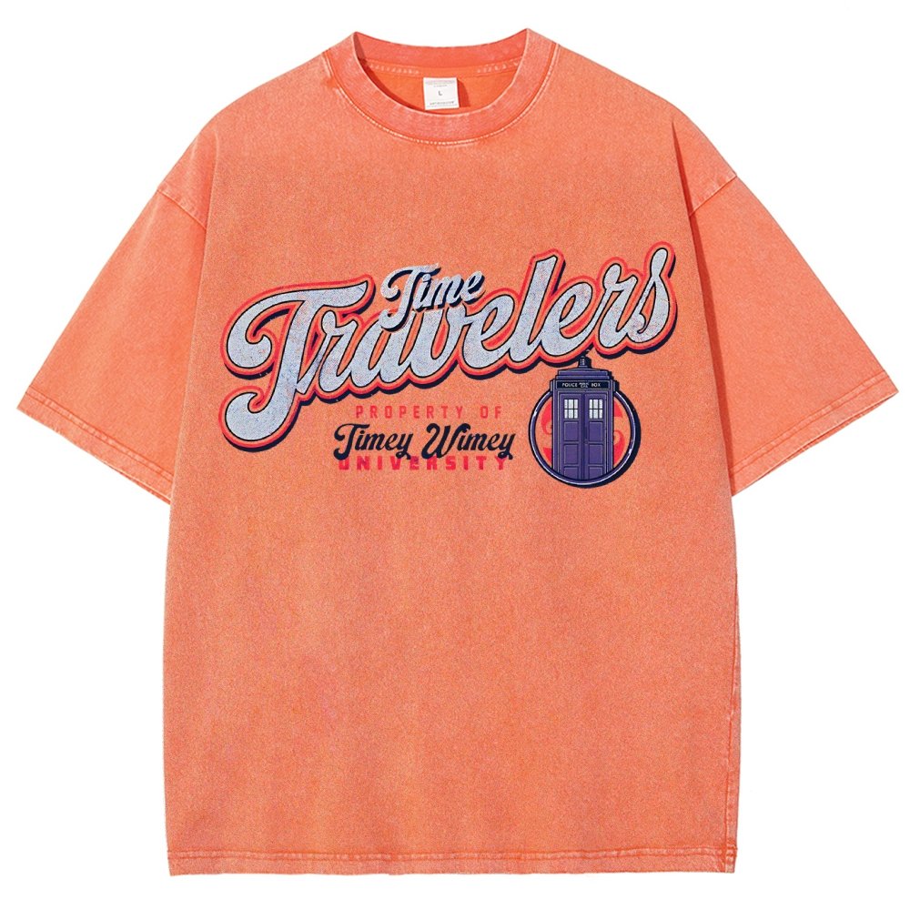 Timey Wimey University Vintage Distressed T-shirt