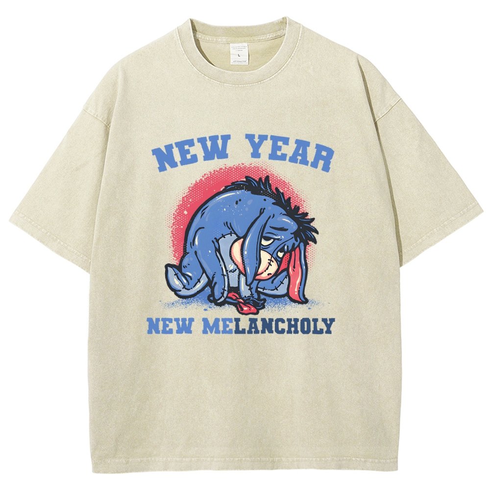 New Year New Melancholy Vintage Distressed T-shirt