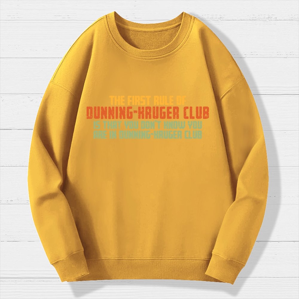 Dunning-Kruger Club Geek Cotton Sweatshirt
