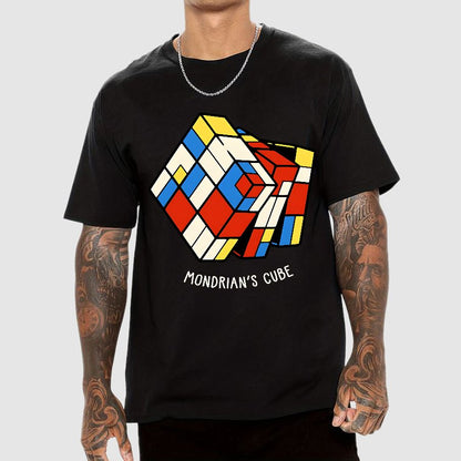 The Mondrian Rubik Cube Geek T-Shirt