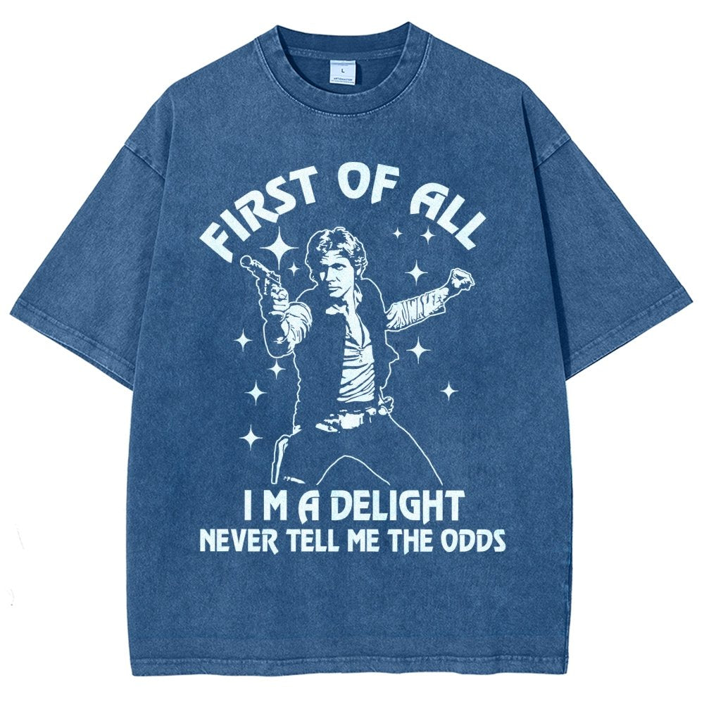 First Of All I'm A Delight Vintage Distressed T-shirt