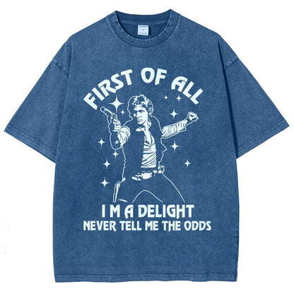 First Of All I'm A Delight Vintage Distressed T-shirt