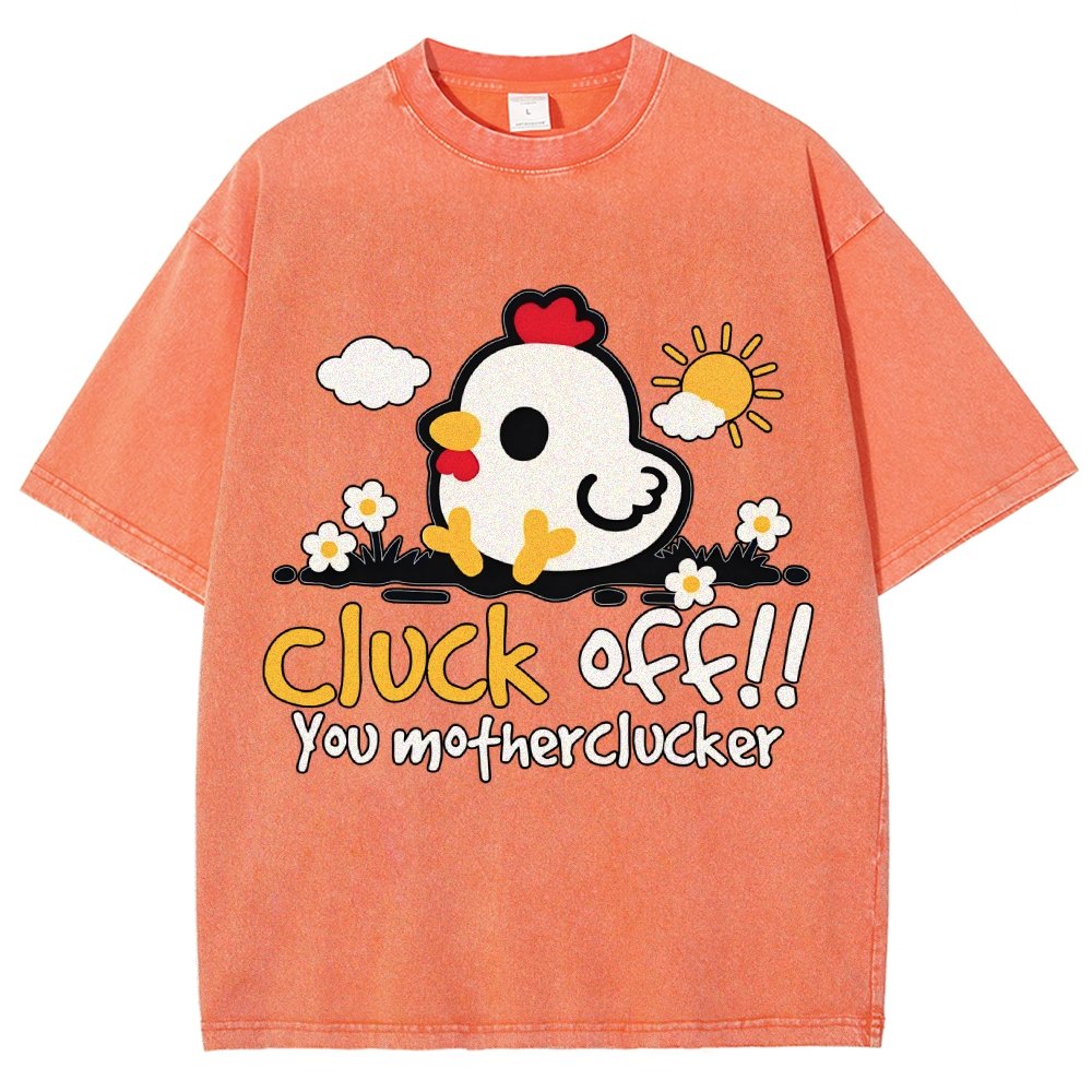 Cluck off Vintage Distressed T-shirt