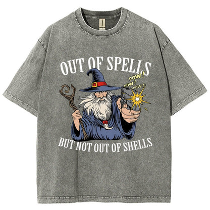 Out of Spells but Not Out of Shells Vintage Distressed T-shirt
