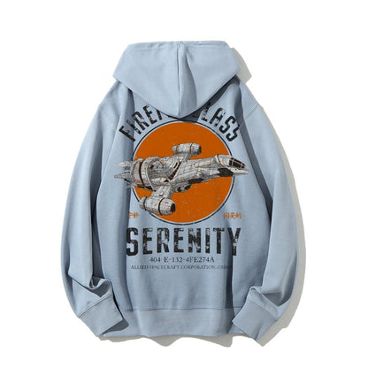 Retro Smugglers Nerdy Printed Back Cotton Hoodie